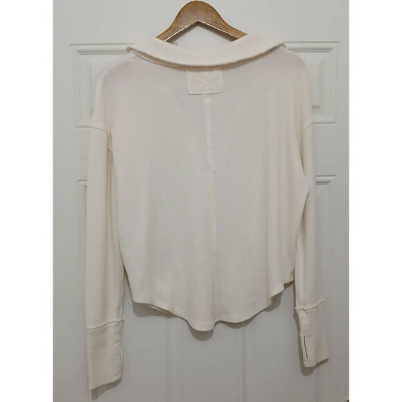 Free People Anakin Thermal Top Ecru White Size Small - Picture 7 of 10